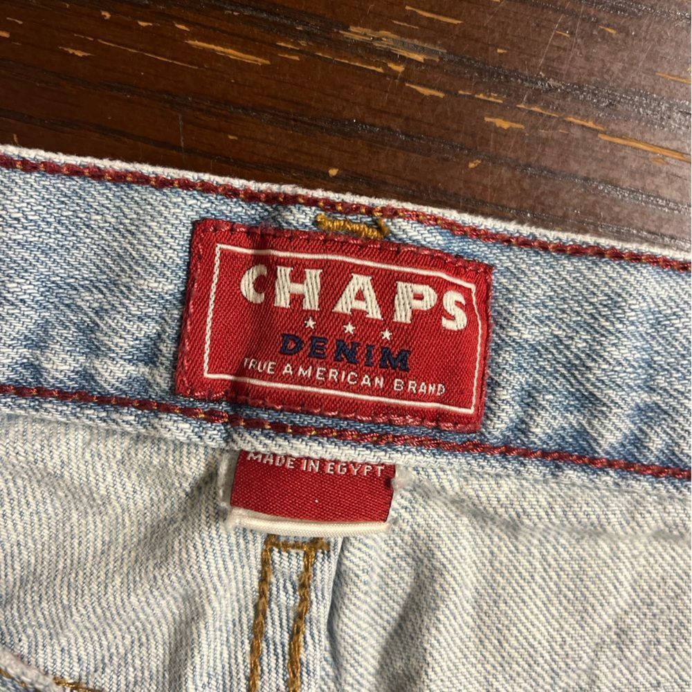 VTG Chaps Ralph Lauren Denim Jeans Straight Leg Light Wash Blue Sz 34x30 - Picture 3 of 12